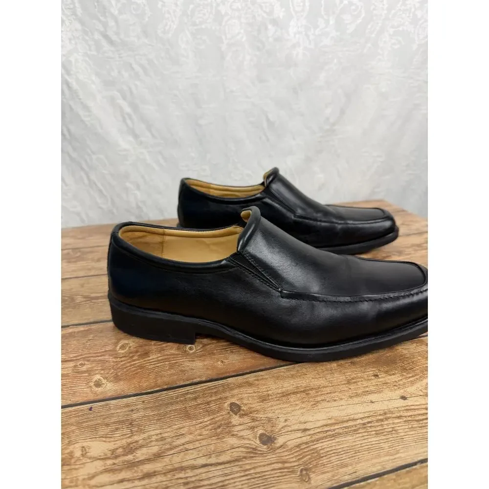 Johnston & Murphy Men’s Black Leather Slip-On Loafers Dress Shoes Size 10.5